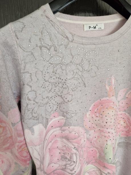Vzorovaný sveter so zdobením, m