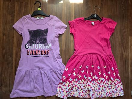 2x šaty, h&m,128