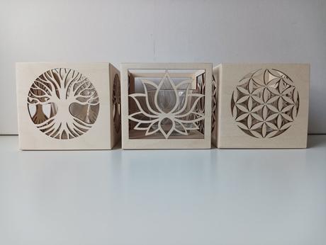 Svietnik / strom života / kvet života a kvet lotos, 