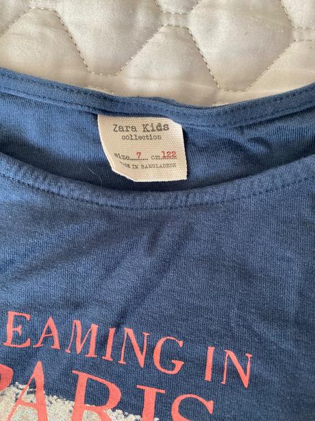 Tricko zara s dievcatkom- pariz, zara,122