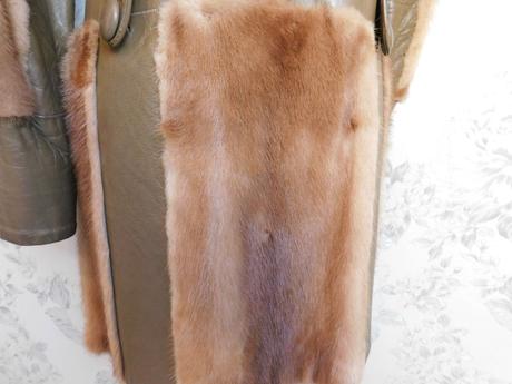Pekny kabat z norky a pravej kože, 38