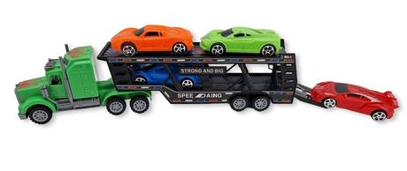 Kamión na zotrvačník s autíčkami set 5ks, 