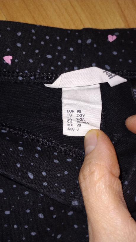 Teplejšie legínky, h&m,98