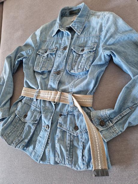 Džínsová košeľa/ sako     s/m    2+1zadarmo, m