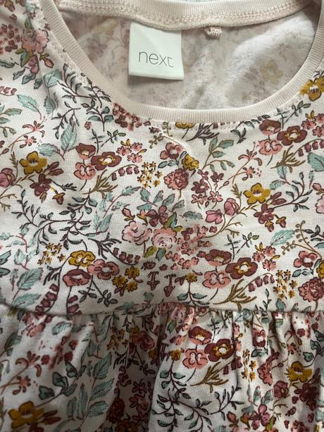 Ružové kvietkované šaty, next,86