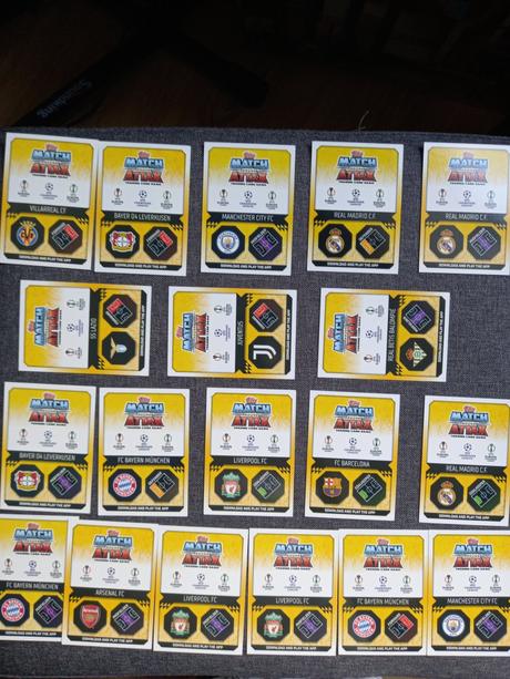 Futbalové kartičky match attax, 