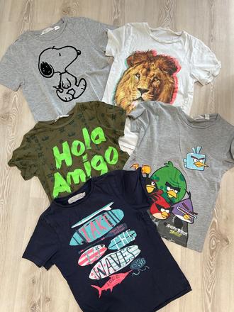Letne tricka 5 ks, h&m,140