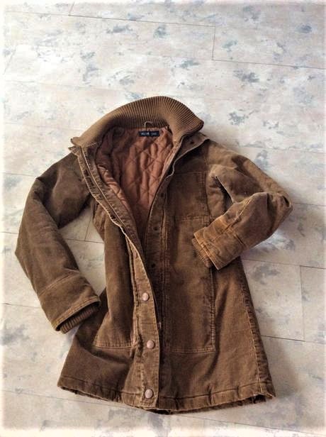 Zateplený vintage kabát xs/s, xs