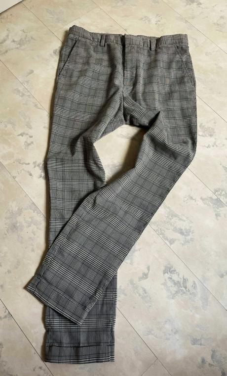 Kockované chino nohavice, h&m,s