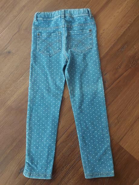 Dzinsove leginy s bodkami tchibo 110/116, tchibo,116