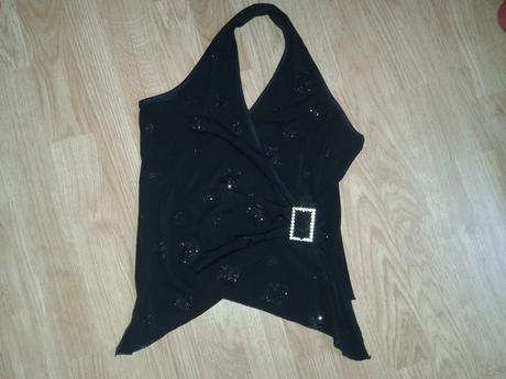 Elegantný top s trblietkami, s