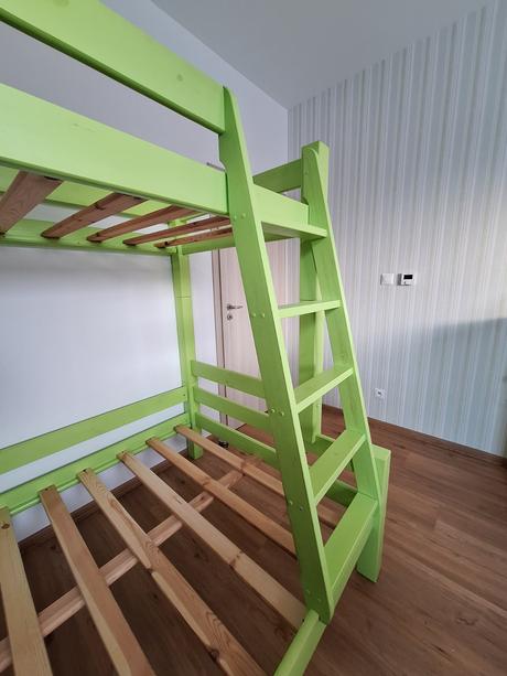 Poschodová posteľ - masív, 120 cm, šírka (cm): 120,dĺžka (cm): 200