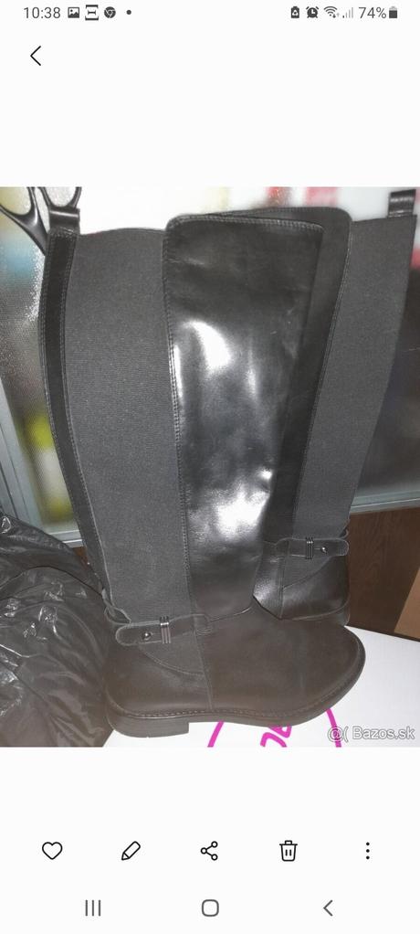 Damske kožené nové čižmy, f&f,36