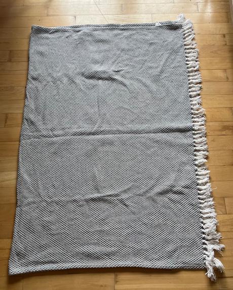 Modro - biela vzorovaná bavlnená deka, jysk,