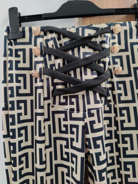 Vzorované nohavice, s