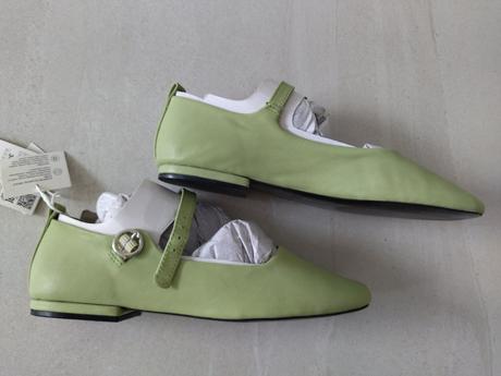 Nenosené celokozenne balerínky zn. zara, zara,34