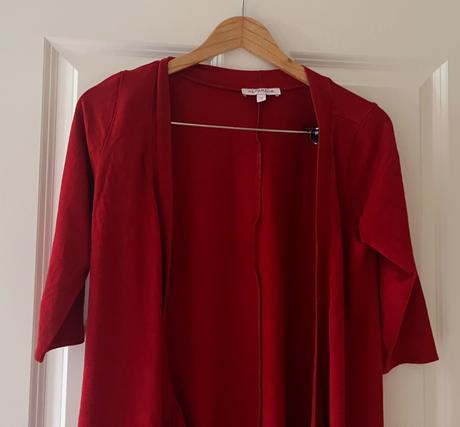 Červené zavinovacie šaty, reparáda, s/36, s