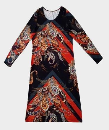 Džersejové šaty vzorované, l