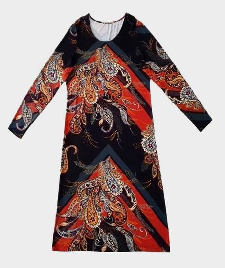 Džersejové šaty vzorované, l