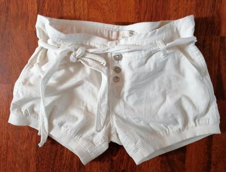 Bavlnené šortky raz oblečené, bershka,38