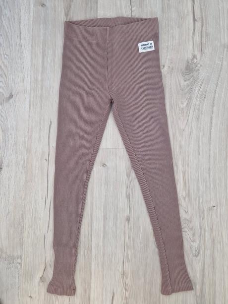 Legíny bavlnené vrúbkované zara béžové, zara,164