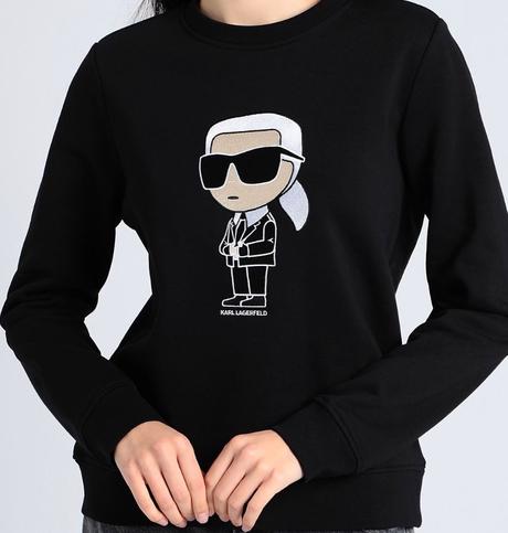 Mikina karl lagerfeld ikonik 2.0 s visačkou, s