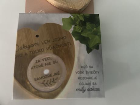 Sviečka s prekvapením - ďakujem,