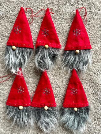 Vianočné ozdoby škriatok 6 kusov, 