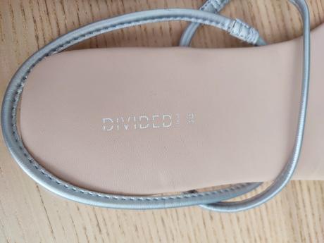 Strieborné sandálky nenosené, h&m,38