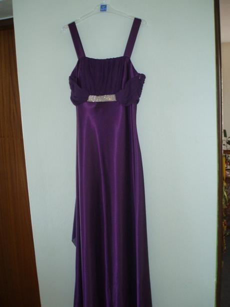 Fialove spoločenské šaty, l