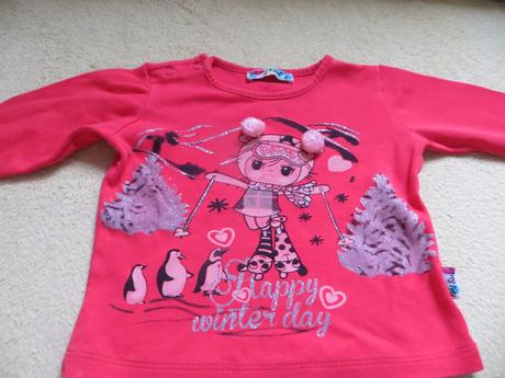 Červené tričko so zimným motívom, 86