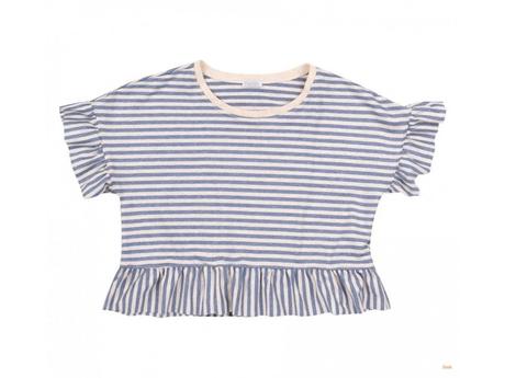 Dievčenské letné pruhované tričko, 128 / 134 / 146