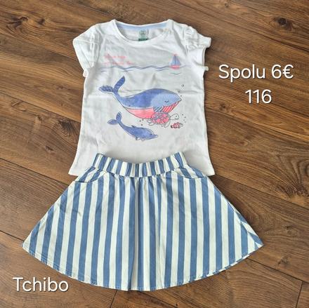 Balík sukňa a tričko 116, tchibo,116