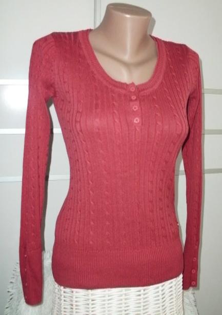 Pleteninový pulóver v zaujímavej farbe - veľ. xs/s, xs