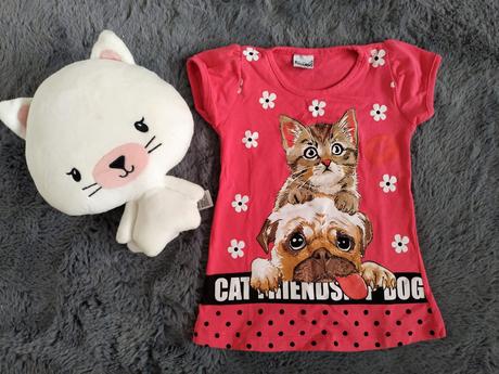 Milé tričko pes a mačka, veľ. 80-86, 86