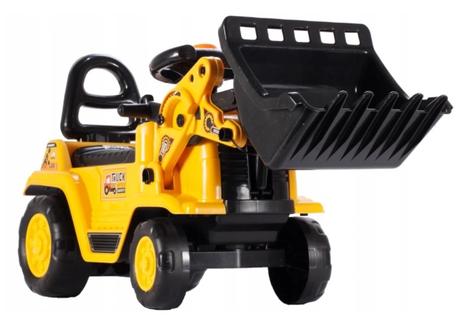 Detské odrážadlo buldozér s nočníkom, žlté,