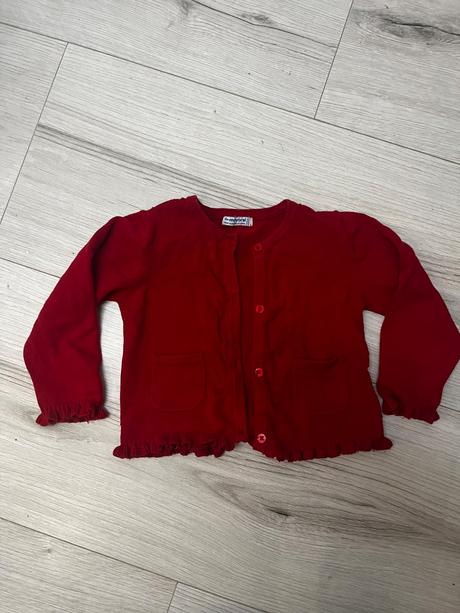 Červený svetrík na gombíky, mayoral,86