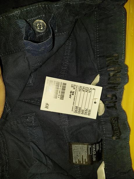 Menšestrové nohavice h&m 164 tmavomodré, h&m,164