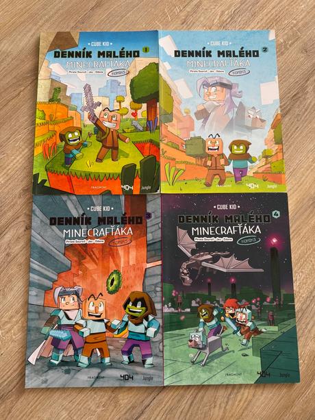 Komixy denník malého minecrafťáka č. 1-4,