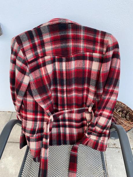 Vlnený károvaný kabát ralph lauren, ralph lauren,xs