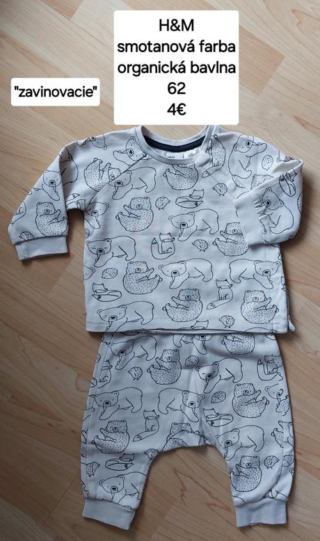 Súprava z organickej bavlny h&m 62, h&m,62