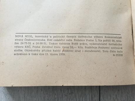 Kniha nova mysl mimoriadny zjazd 1959,