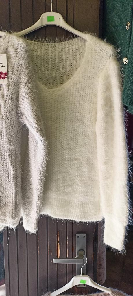 Dámsky moderný sveter veľmi jemný prírodná bavlna, l / m / s / xs