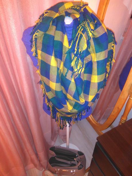 Káro maxi šál-šatka acessories mohito, 