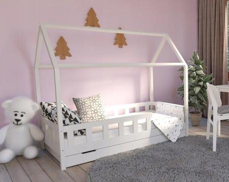 Nová detská posteľ domček, šírka (cm): 80,dĺžka (cm): 160