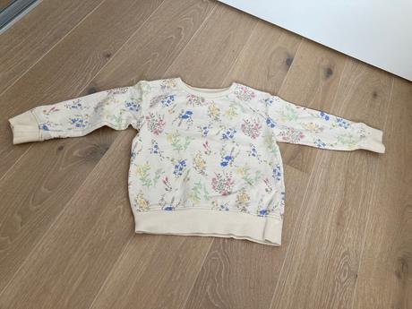 Svetložltá mikina next s kvetinovými vzormi, next,98