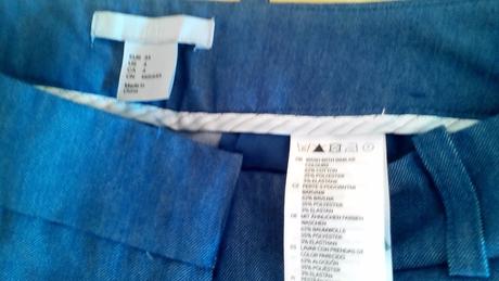 Nenosene nohavice prijemnej modrej farby, h&m,xs