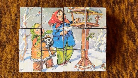 Retro drevené kocky, 