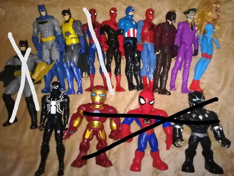 Avengers, batman, joker, spiderman, capitan, 