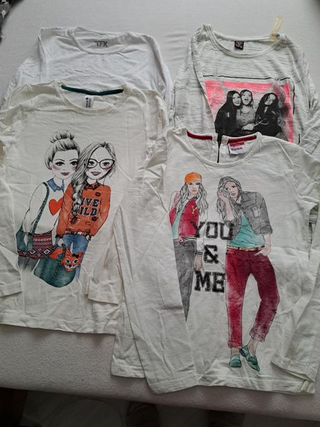 Tricko dlhy rukav 4ks 8,50e, 158